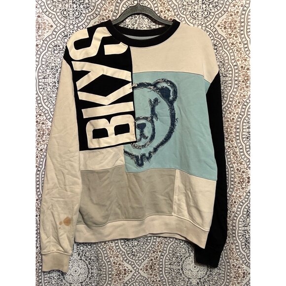 BKYS Size M Colorblock Bear Graphic Sweatshirt - Picture 2 of 11